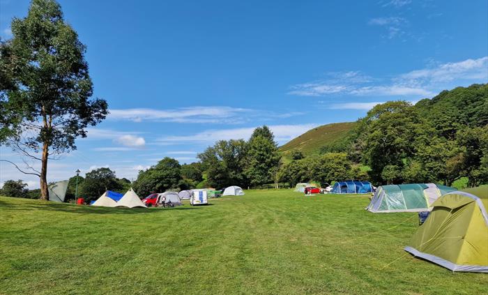 Tents in camping field
